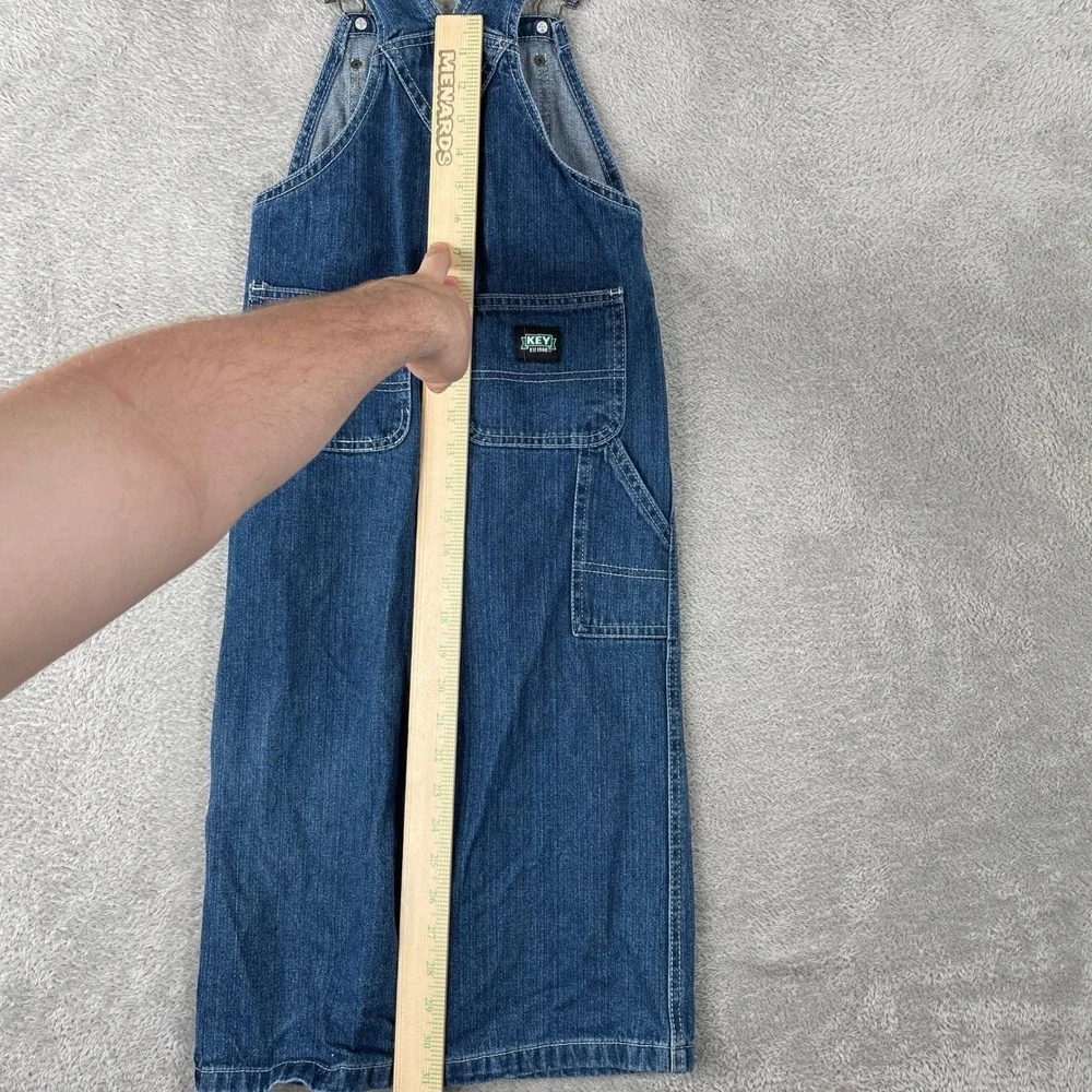 Key Denim Overalls Kids Size 5 Blue Cotton Workwear Utility Carpenter Bibs